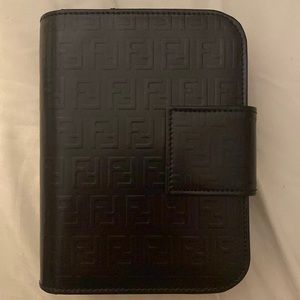 Fendi vintage black wallet/planner.